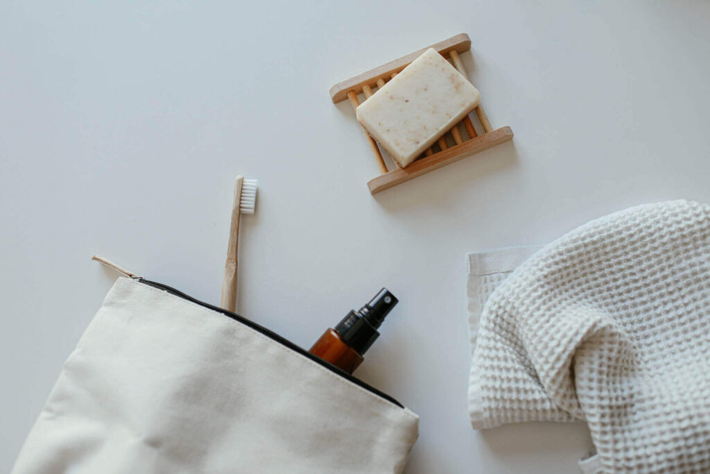  An essentials bag with basic toiletries